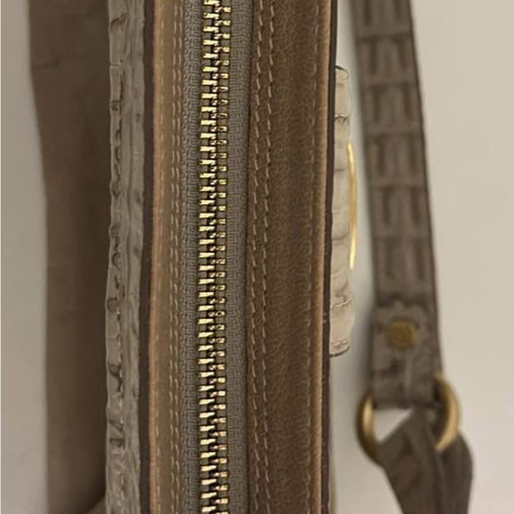 Brahmin Cream and Gold Croc-Embossed Bag - Picture 6 of 6